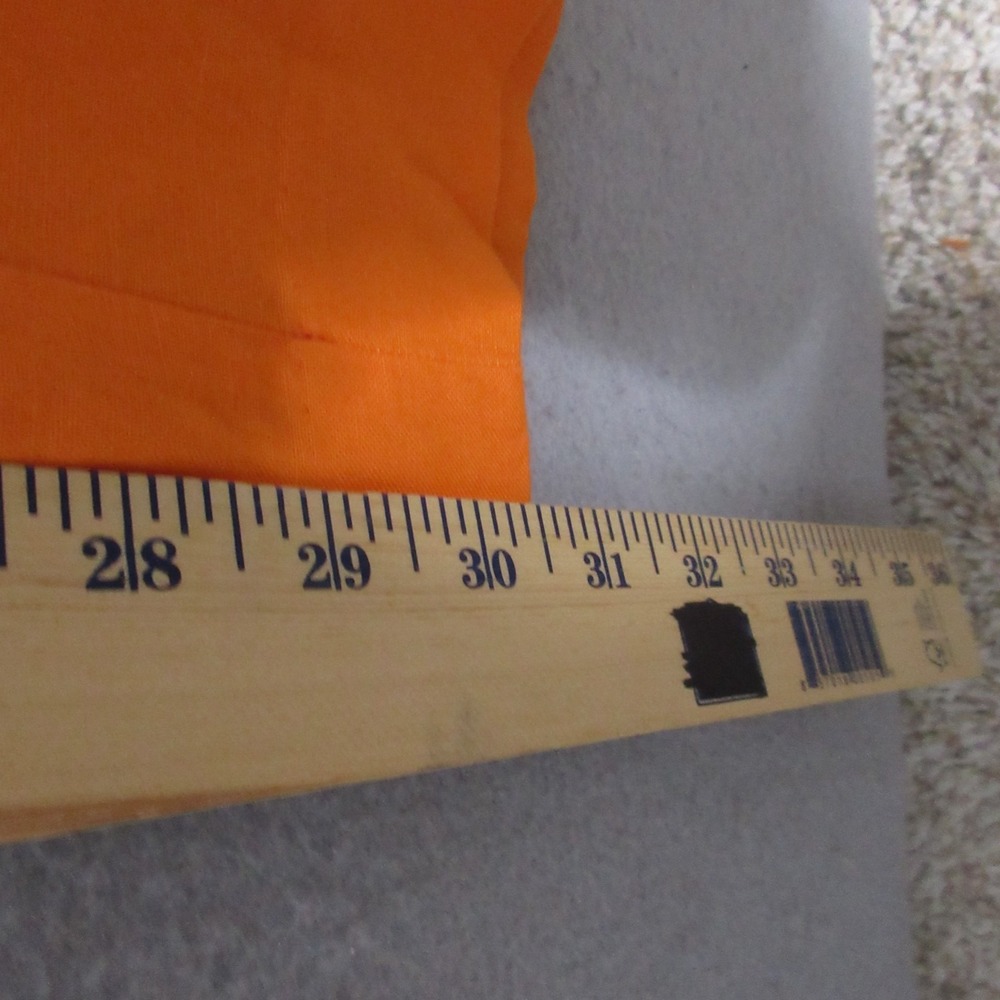 LOFT Pants 12 Orange Pleated Wide Leg Linen Blend Flowy Airy Beachy Trousers NWT - Picture 7 of 10